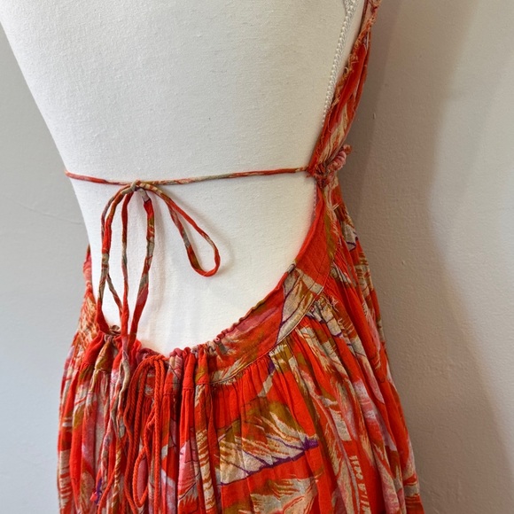 Free People Bohemian Leaf Print Dress – Size XS 🍃✨ - Picture 11 of 14